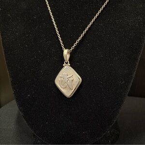 925 Sterling Tibetan Om Pendant with Chain